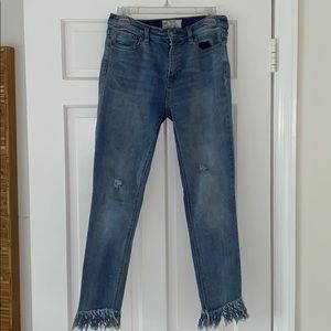 Free People Great Heights Frayed Jeans